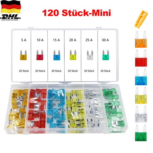 120 stück kfz sicherungen set - stück,